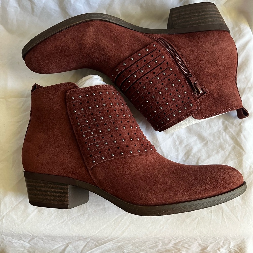 Lucky Brand Sable Oiled Suede Bootie SZ 71/2M Brand New - Picture 5 of 10